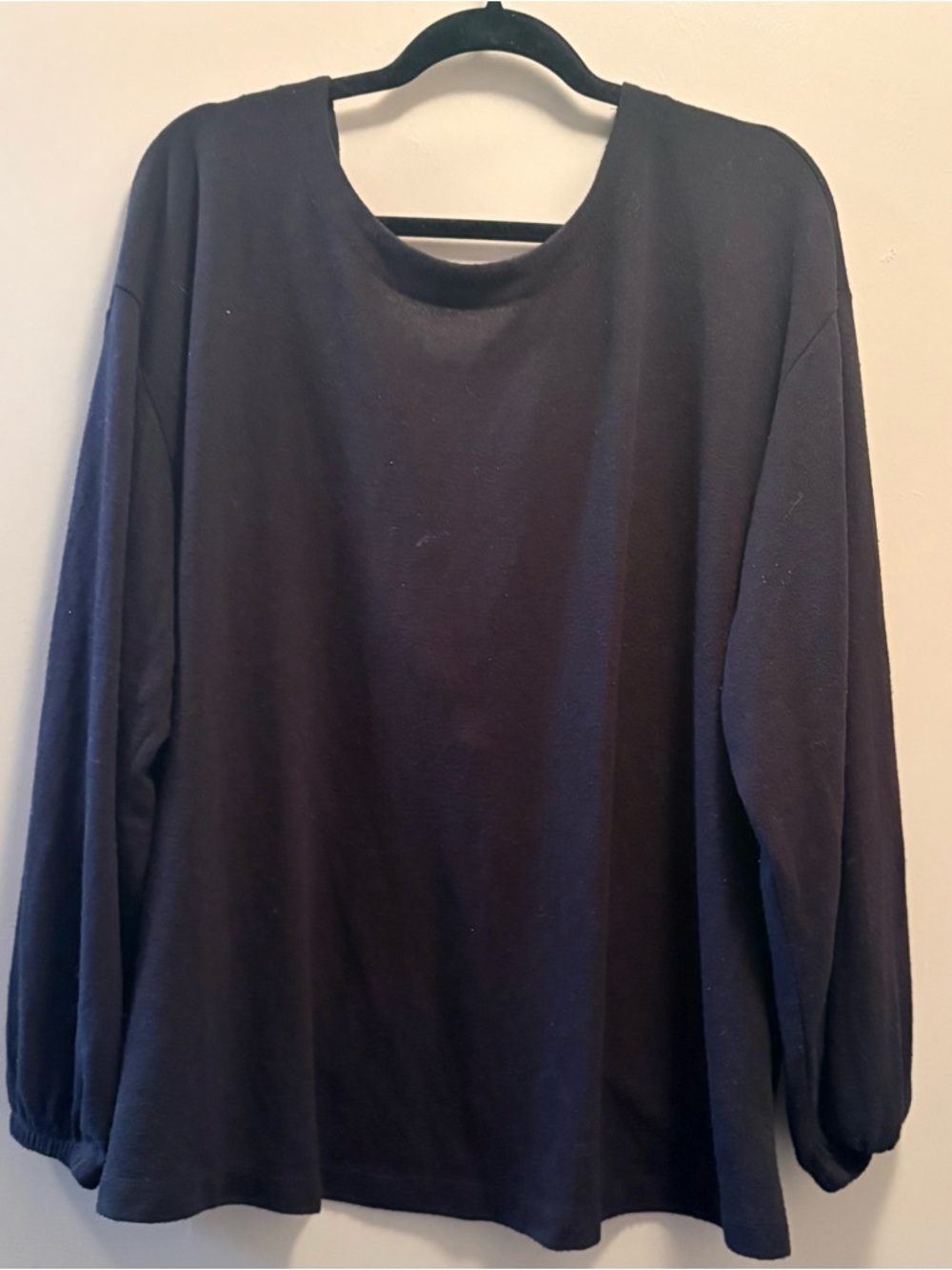 Eloquii lightweight Black Sweater with deep cowl back